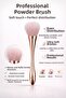Premium Soft Touch Blush & Powder Brush – Rose Gold Ergonomic Professional Makeup Brush