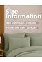 Premium Water Blue Color Cotton Satin Double Duvet Cover Set - 2
