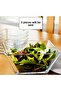 3 PCS SQUARE BOWL SERVICE BOWL LARGE SIZE BOWL SALAD SERVICE MIXING BOWL 24 CM X24 CM.3 pieces - 4