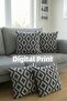 Punch Embroidery Pattern 3D Digital Printed Round Punch Patterned Gray Theme 4-Pack Cushion Covers