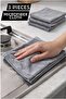 (3 Pieces) Gray Magic Microfiber Cleaning Cloth |   Built-In Cooker Hood Oil & Tough Dirt Cleaning