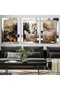 Noble Double Horse Love Themed 3 Piece Plexiglass Mirrored Framed Painting - 2