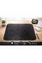 2 Pieces of Black Leather Tableware Presentation Plate Mat Supla Placemat 42X30 - 2