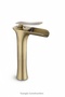 Antique Gold Waterfall Bowl Faucet Matte Gold Bowl Fixture Natural Flow - 3