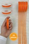 10 Pieces of Organza Tulle Ribbon Orange 1cm 22Mt, Bundle, Engagement, Dowry, Gift, Packaging, Decoration, Wedding - 3