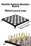 Mc58 Far East Figured Metal Chess Set - with Marble Patterned 25X25 Wooden Board - Luxury Gift - 4