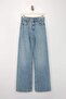 Trendyolmilla Wardrope Essentials Mavi Dökümlü Yüksek Bel %100 Pamuk Wide Leg Jeans TWOSS26JE00122 - 5