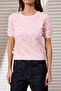 Pembe Üç Boyutlu Çiçek Detaylı ve Tüllü Triko Bluz TWOSS26BZ00128 - 8