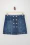 Limited Edition Mavi Düğme Detaylı Az Esnek Mini Denim Etek TWOSS26ET00012 - 6