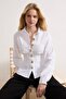 White Gold Accessorized Cotton Waist-Fitted Shirt TWOSS26GO00048 - 2