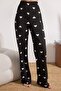 Siyah %100 Pamuklu Kalpli Örme Pijama Takımı THMAW21PT0548 - 3