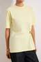 Yellow Regular Single Jersey Plain Knitted Metal Buckle Detail Tctss26Rt00003 - 3
