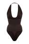 Brown Seamless/Seamless Shaping/Sculpting Snap Knitted Bodysuit THMSS25BD00004 - 3