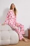 Pembe %100 Pamuklu Kalpli Örme Pijama Takımı THMAW25PT00141 - 2