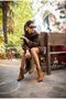 Tan Suede Design Low Heeled Women's Shoes Mulsanne - 3