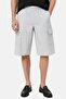 Men Solid Stretchable Cargo Shorts, Grey