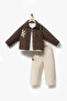 Eid Season Embroidery Detailed Jacket 3-Piece Boys' Set 9095 Spr - 4