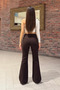 Women High Waist Stretch Fabric/Stretchy Flared Pants - 5