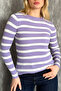 Women's Striped Knit Sweater 5053 - 2