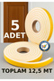 5Pcs Adhesive Door Tape Heat and Sound Insulation Sponge Cold and Dustproof