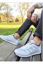 Men's White Lace-Up Non-Slip Sole Comfortable Soft Mesh Flexible Walking Casual Sneaker Sports Shoes - 4