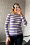 Women's Striped Knit Sweater 5053 - 4