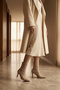 Women's Pointed Toe Zipperless Stretch Suede Heeled Boots Pesina Mink - 4