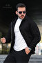3 İplik K Hooded Zippered Sweatshirt with Fleece Inside, Relax Fit, Comfortable Cut, Cotton, Double Pockets - 2