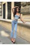 Cut-Cut Palazzo Jeans Wide Leg Jeans