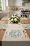 Green Lace American Service Soup Set for 6 People Stain-Resistant Digital Printing Dowry Box Luxury Set - 4