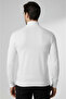 White Diamond Patterned Slim Fit Half-Throat Lycra Men's Knitwear Sweater 2505508 - 4