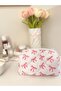 Bow Patterned Makeup Bag Medium Size - 5