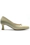 Caspian Genuine Leather Candy Heel Women's Heeled Shoes Women's Sitiletto Bej - 2