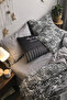 Elastic Fitted Sheet Duvet Cover Set Single Size Python Black - 3
