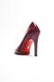 Burgundy Patent Leather Stiletto Heels Pointed Toe Classic Evening Dress Women's Shoes Tokyova - 4