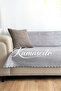 Sofa Bed Cover – Non-Slip Base with Sponge Velvet Fabric Gray Embossed Print