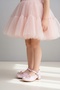 Girl's Pink Color Mini-Heel Fancy Bow Stylish Evening Shoes - 3