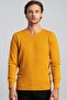 Men's Slim Fit Slim Fit Crew Neck Honeycomb Pattern Mustard Knitwear Sweater - 2