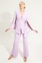 Lilac Slim Fit Sleeve Detailed Waist Tie Detailed Jacket - 6