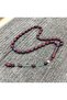 Camphor Wood Tassel Rosary with Burgundy Blue System - 2