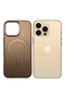 iPhone 15 Pro Leather Case, MagSafe, Slim Fit, Durable, Metal Buttons, Desert Titanium