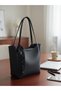 BLACK Women's Scarf-Detail Zipper-Closure Shopper Hand and Shoulder Bag - 5