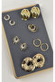 Baguette Stone Hoop Earrings - 6