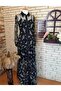 Imported Flocking Fabric Dress Wedding Engagement Evening Dress (Excluding Belt) - 4