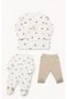 Newborn 100% Organic Cotton 10-Piece Hospital Release Set / New so Bear Girl Boy Unisex Baby Set - 4