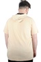 Fashion XL Big Size Tshirt Hoodie Act Now 22128 Beige - 3