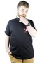 Fashion XL Big Size Men's t Shirt Polo Best Team 22307 Black - 2
