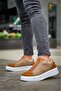 High Sole Tape Suede Tan White Casual Sneaker Style Men's Shoes