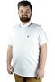 Mode XL Large Size t Shirt Polo Lycra Single Jersey Embroidery 21554 White