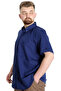 Mode XL Large Size Men's Shirt Gabardine Short Sleeve Single Pocket 23302 Indigo - 3